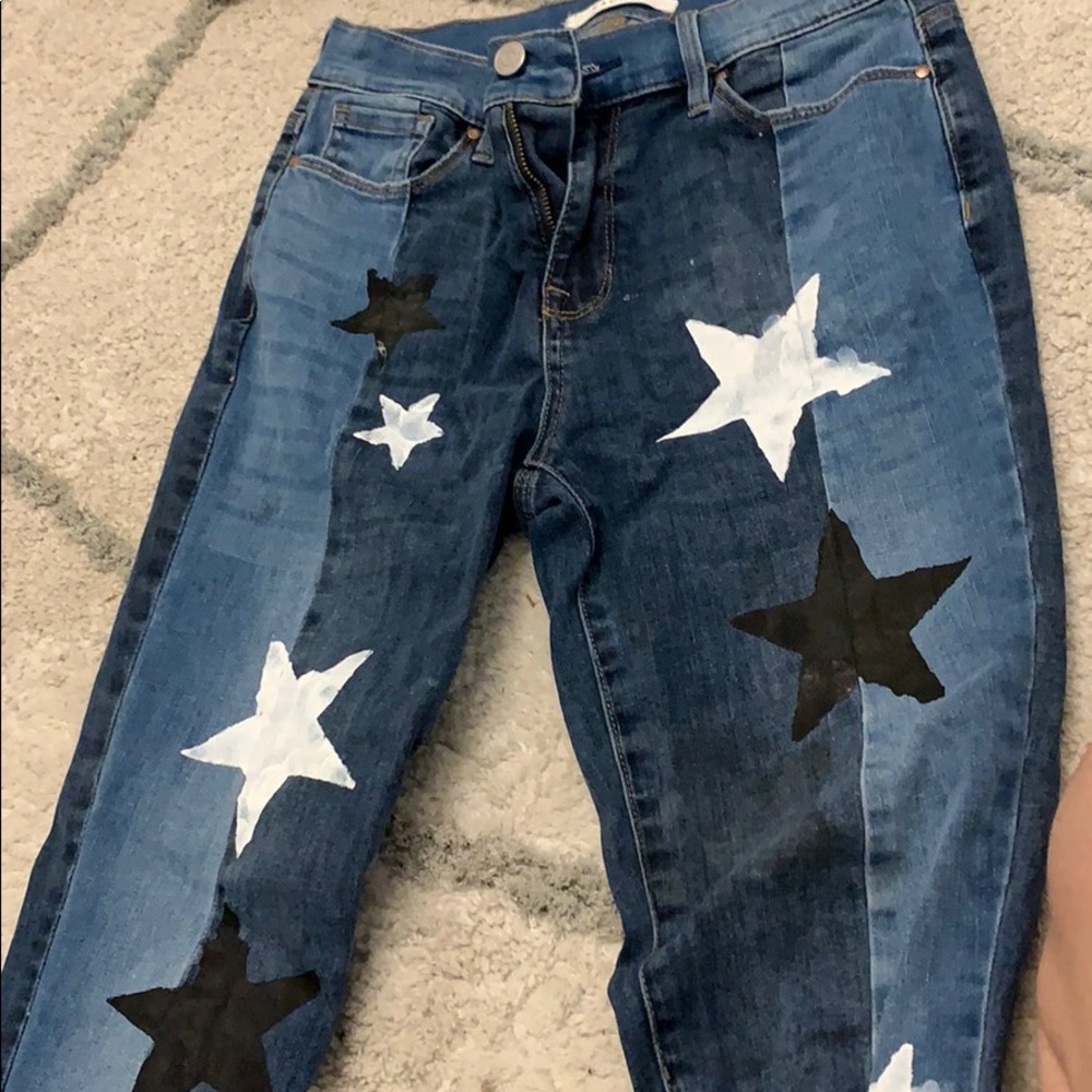 Star painted pacsun jeans